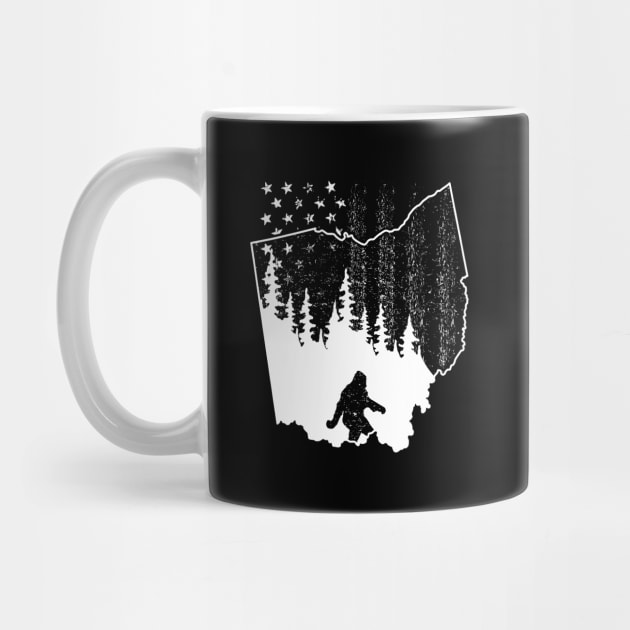 Ohio Bigfoot American Flag by Tesszero